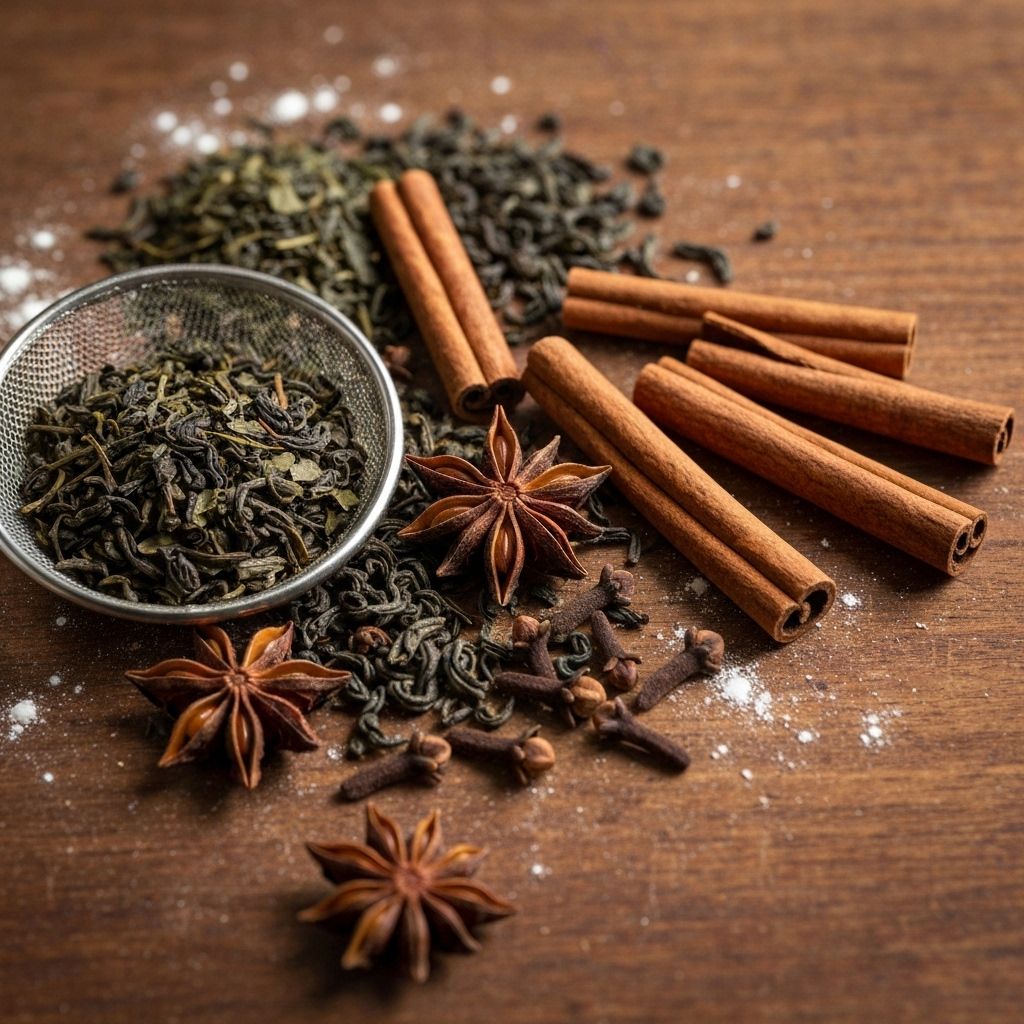 Loose spices and tea leaves